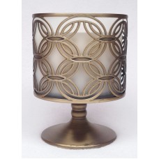Bath Body Works ANTIQUE CHAIN LINK PEDESTAL Large 3-Wick Candle Holder Sleeve   152704942359